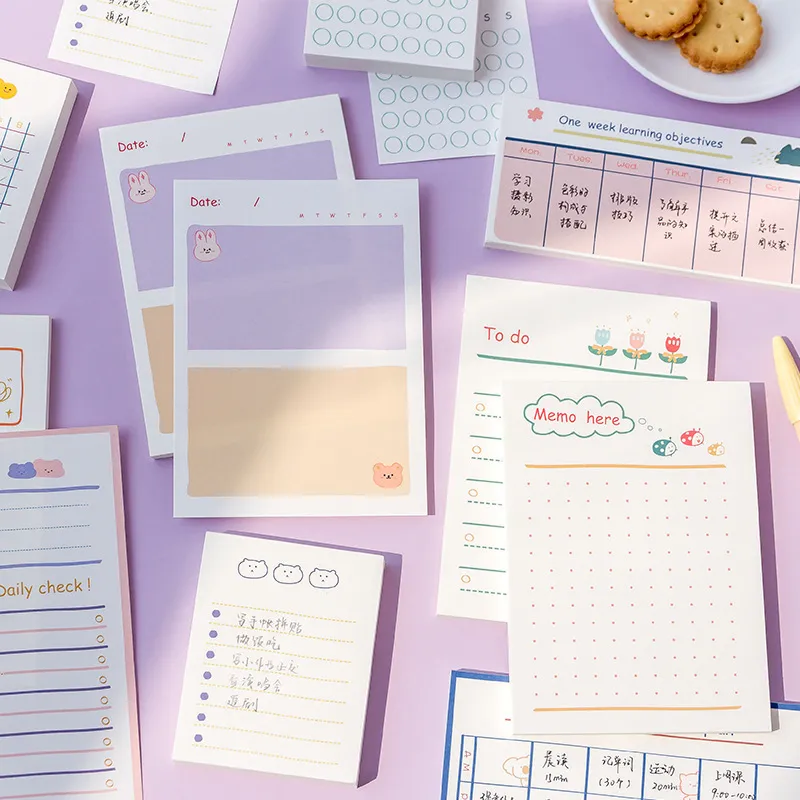 10 Design Custom Printed Sticky Notes 50 Sheets to Do List Notepad