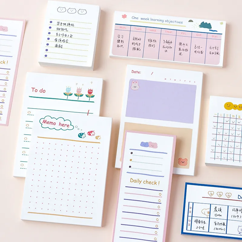 10 Design Custom Printed Sticky Notes 50 Sheets to Do List Notepad