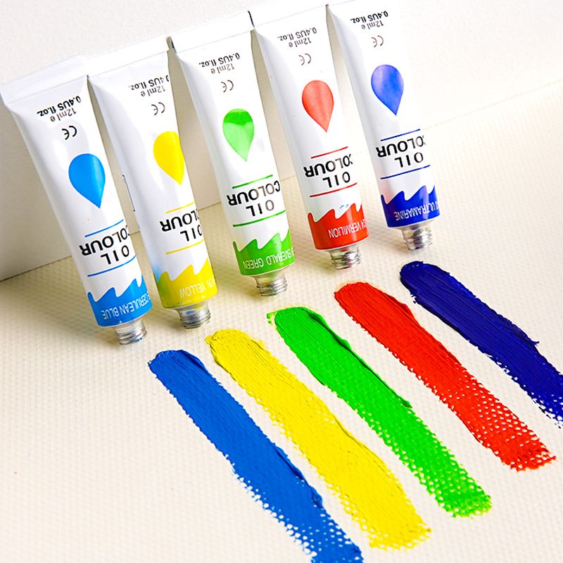 12 Colors Aluminum Tube High Quality Acrylic Color Paint for Kids