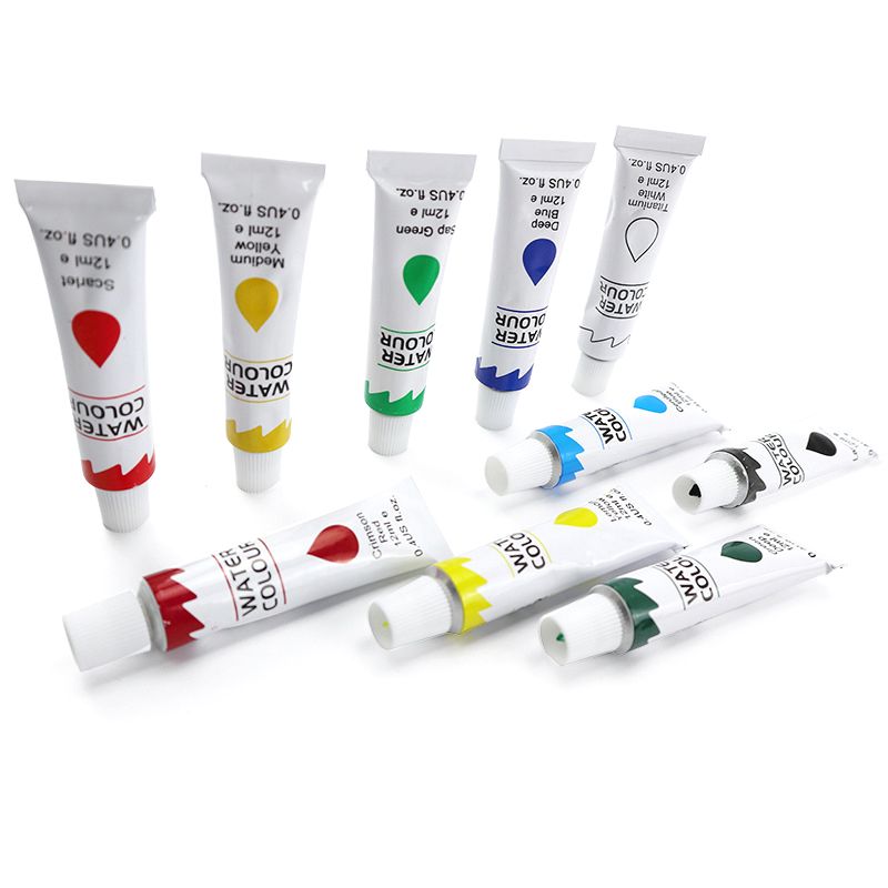 12 Colors Aluminum Tube High Quality Acrylic Color Paint for Kids