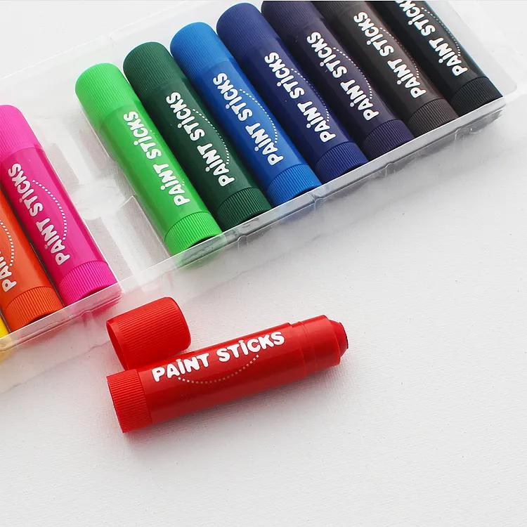 12 Metallic Colors of Non-Toxic Fast Drying Mess Free Wax Eco Friendly Crayon