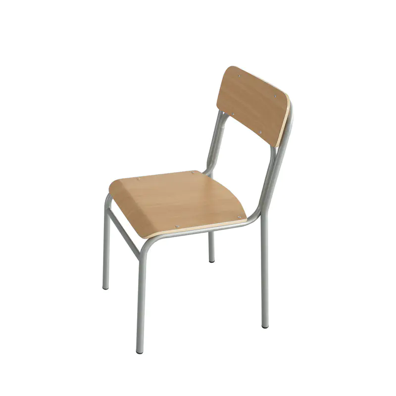Grey Steel and Plywood Student Chair: The preferred choice of campus seats