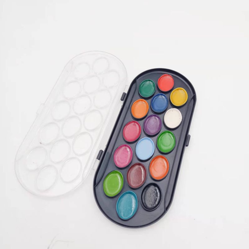 Does the 16 Colors Artist Watercolor Paint Set come with a mixing palette and water brush