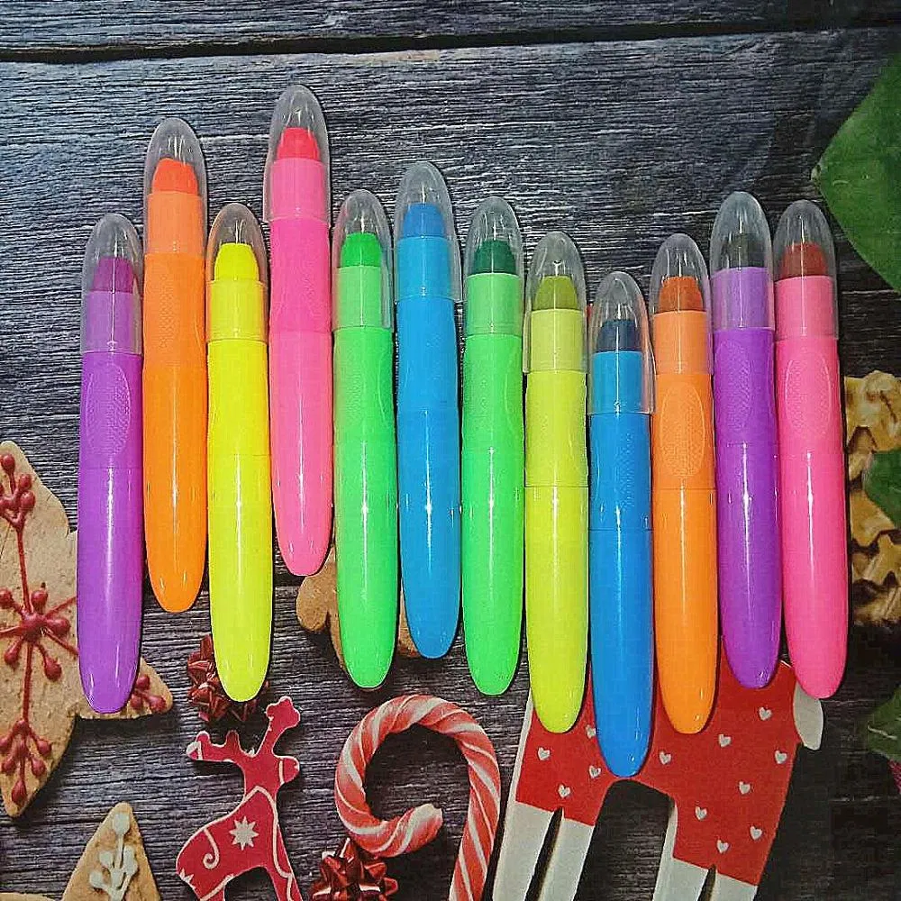 24 Colors Washable Gel Paint Wax Crayons