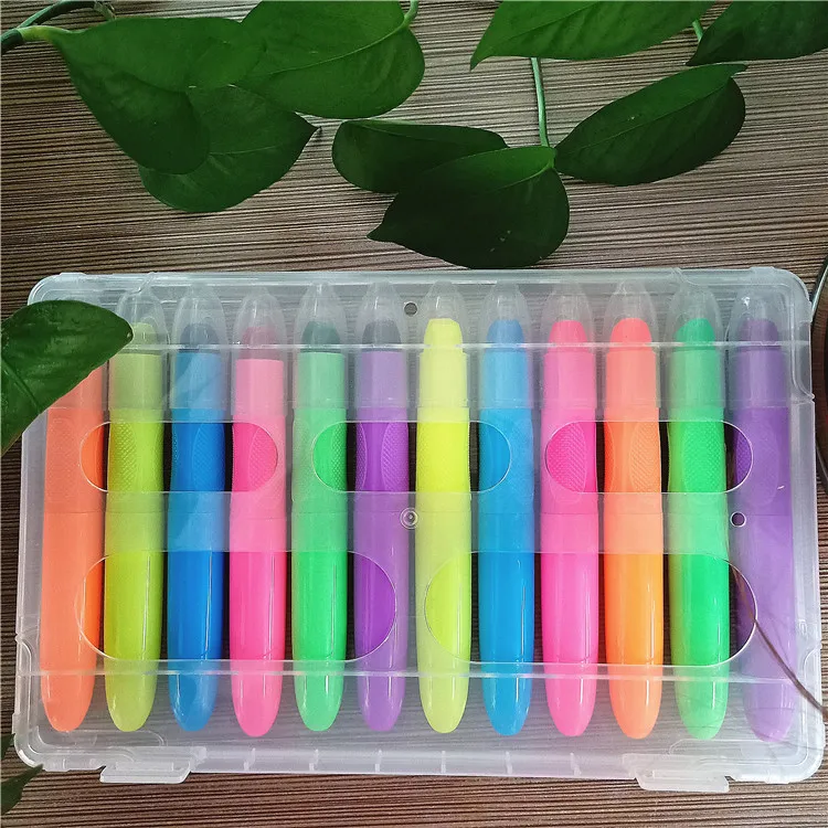 12 Colors Washable Tempera Highlight Paint Crayons