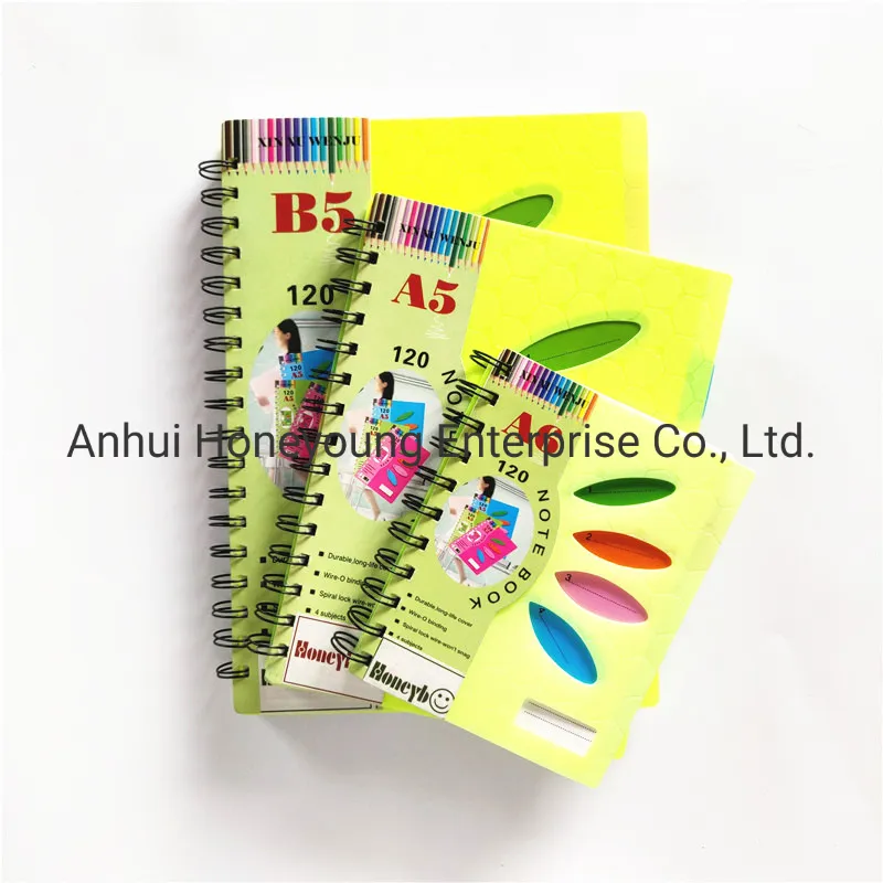 4 Subjects Spiral Notebook with Colorful Printed
