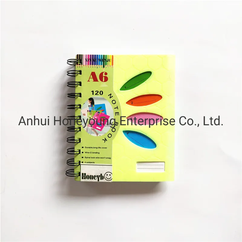 4 Subjects Spiral Notebook with Colorful Printed