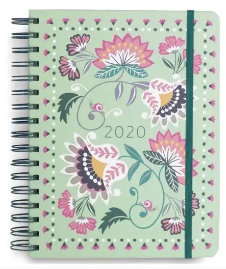 A5 Weekly Planner Metal Wire Spiral Rose Pink Gold Lovely Notebook