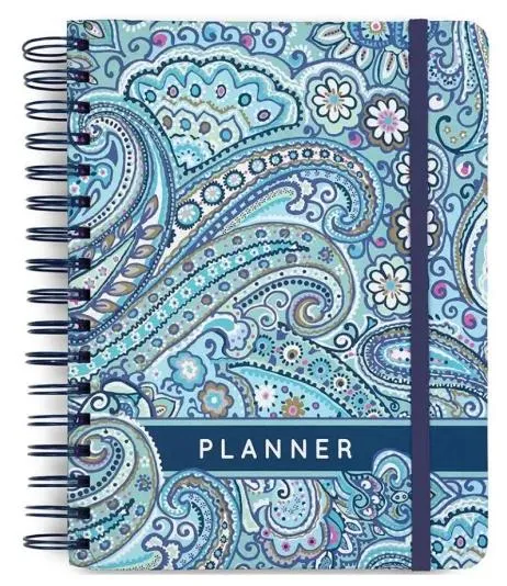 A5 Weekly Planner Metal Wire Spiral Rose Pink Gold Lovely Notebook
