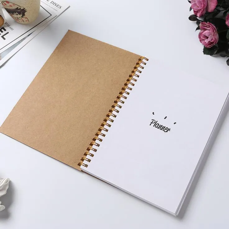 A5size Elastic Band Notebook, Office Business Note Book, Spiral Notepad