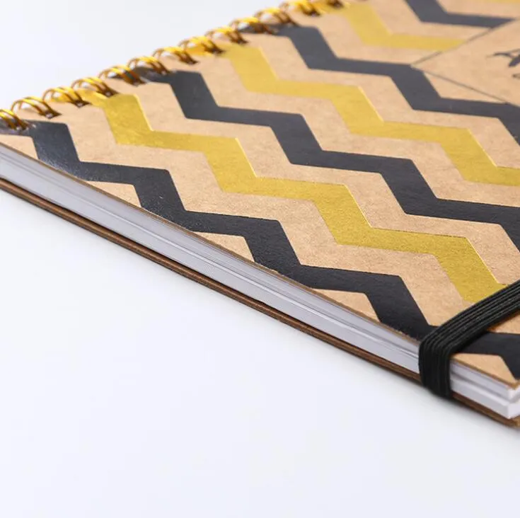 A5size Elastic Band Notebook, Office Business Note Book, Spiral Notepad