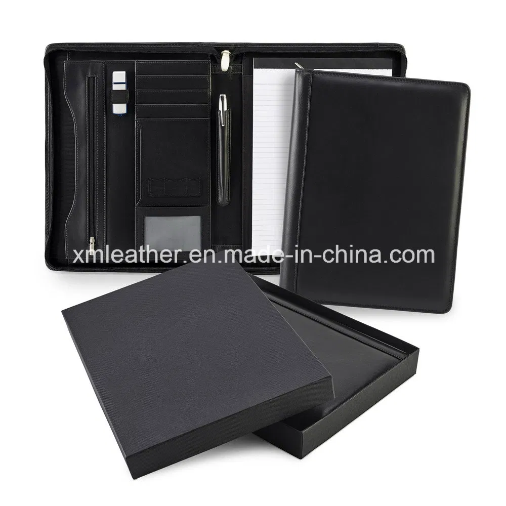 Business Luxury Leather A4 Compendium with Gift Box Packin
