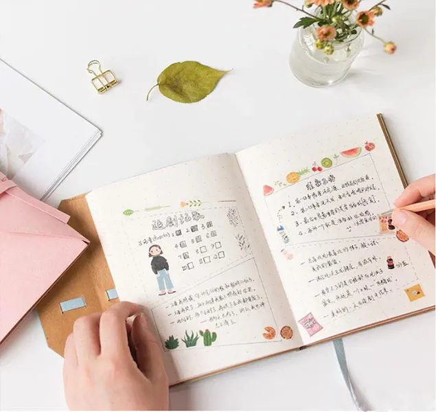 Candy Color PU Leather Notebook Korean Style Hand-Ledgers Leather Strap Notebook Portable Small Fresh Notepad
