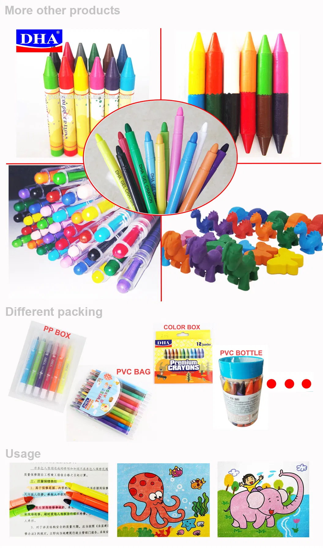 Christmas Gift Promotional Non-Toxic Wax Crayon