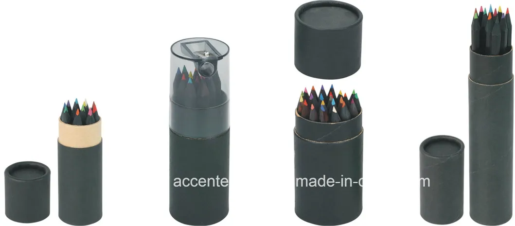Color Pencil with Logo Printing on Pencil and Package