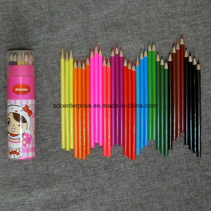 Color Pencil with Logo Printing on Pencil and Package