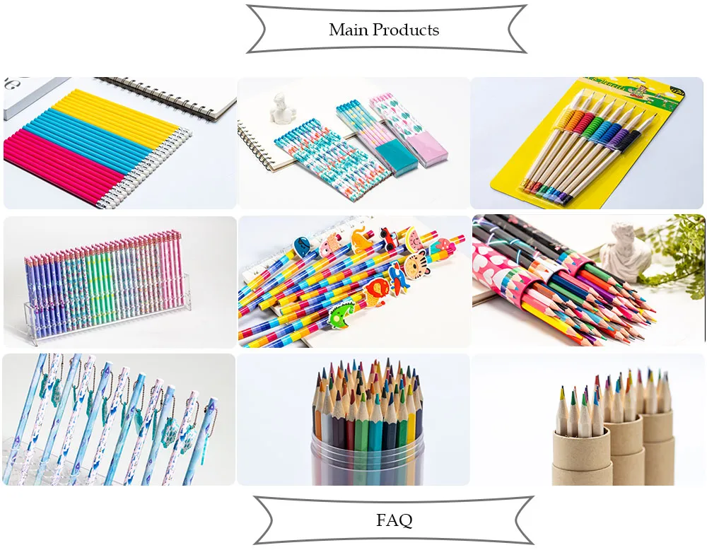 Office Supply Nature Wood Color Pencils with DIP End