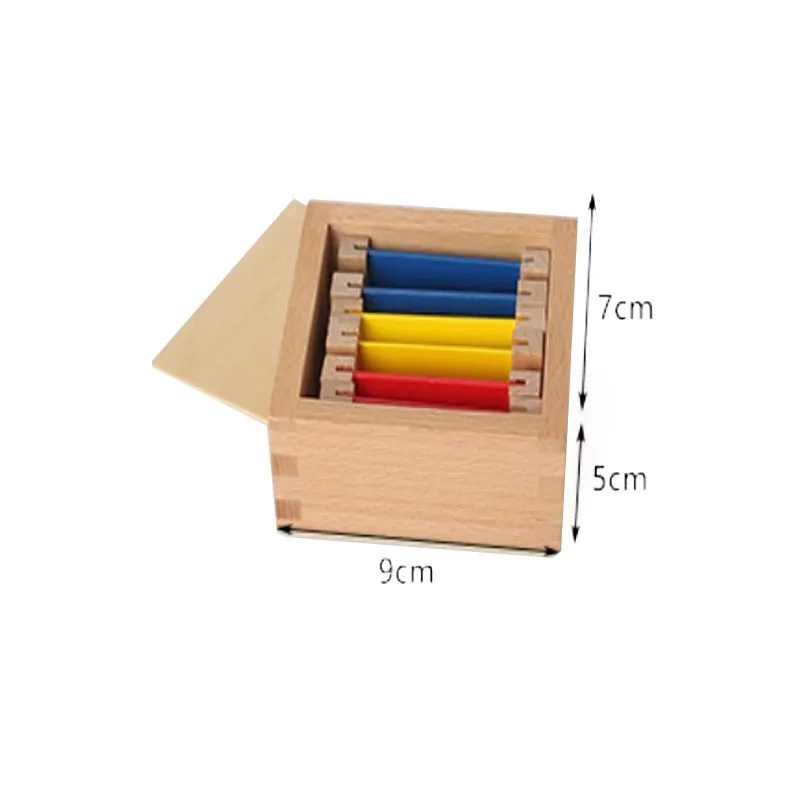Creative Montessori Sensorial Material Learning Wooden Color Tablet Box Wood
