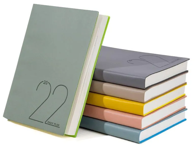 Custom Logo Design Personalizada Weekly Daily Planner A5 PU Leather Hardcover