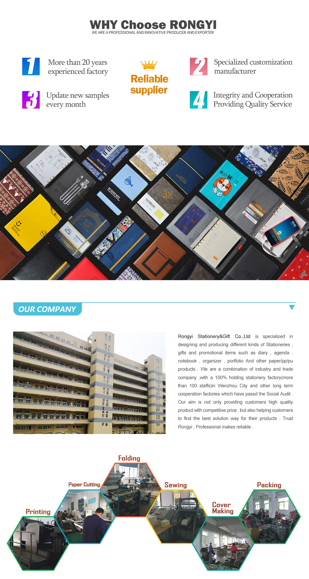 Customized Embossing Yearly Diary Planner A5