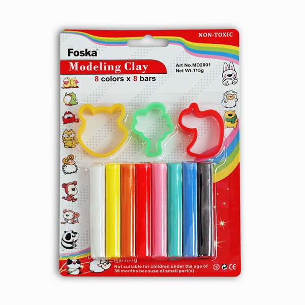 Foska High Quality 115g 8 Colors Kids Modelling Clay