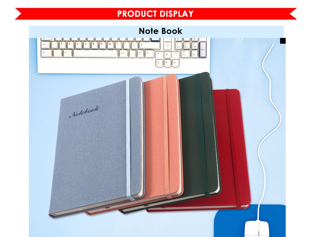 Foska Stationery A5 B5 Journal PU Note Book with Rope