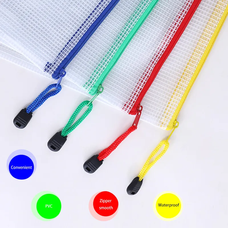 Good Price Portable Transparent B5 PVC Stationery Storage Student Officer Document File Bag