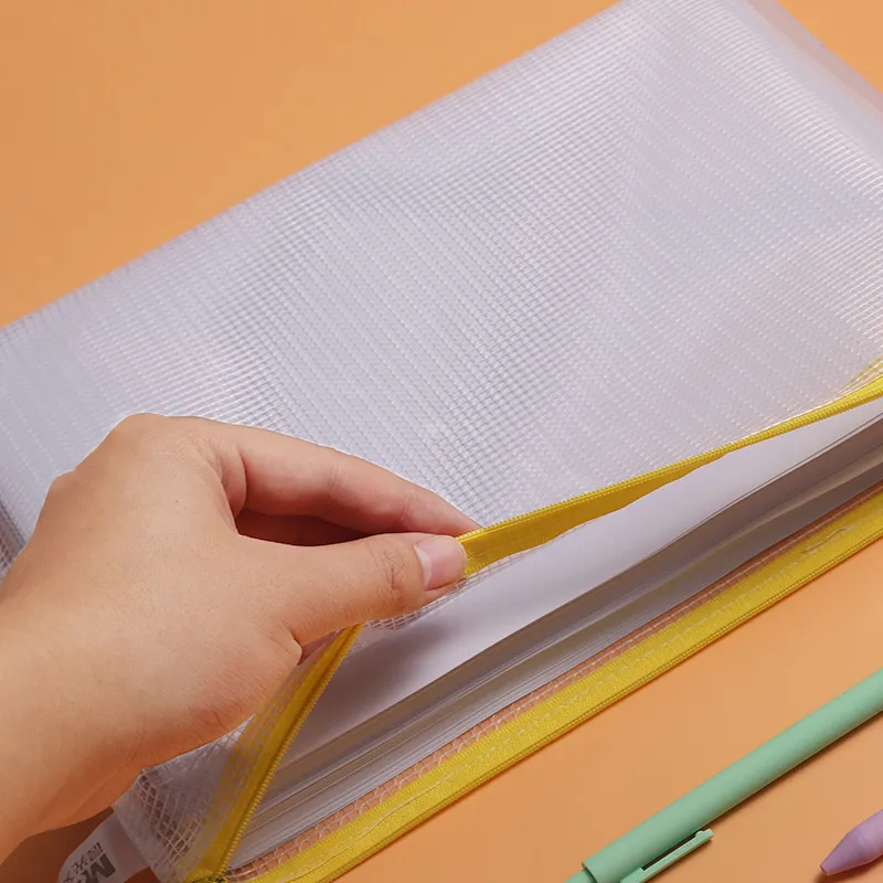 Good Price Portable Transparent B5 PVC Stationery Storage Student Officer Document File Bag