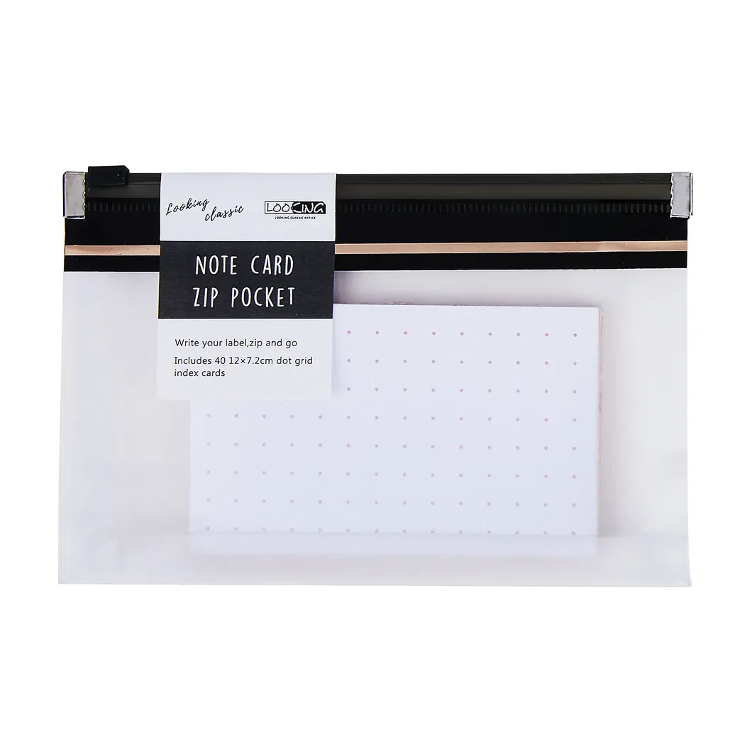 Hot Sale Transparent Plastic PVC Zipper Lock Bag File Folder