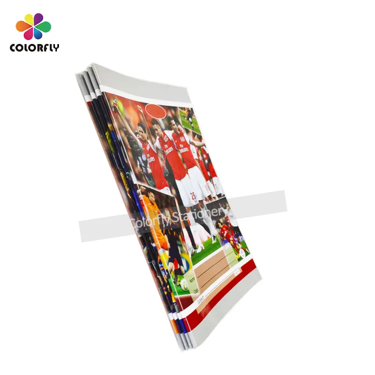 Hot Selling Cheap Football Star Design 17*22cm/48 Pages Ruled Line Exercise Notebook