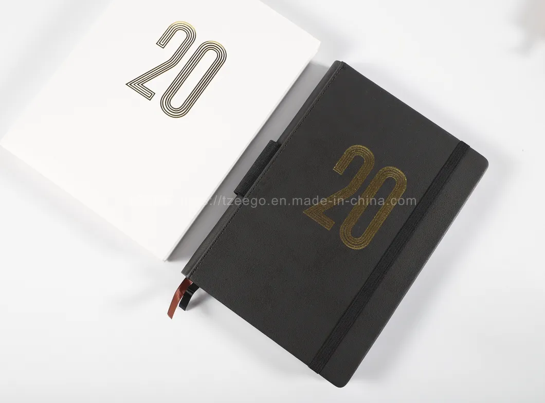 Korean Stationery Notebook Daily Graditude Journal Weekly Custom Meal Diary Planner with Gold Stamp