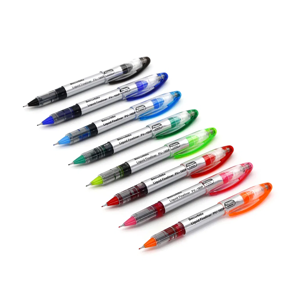Logo Pen Office Supply Quick Dry Ink Snowhite Roller Pen Assorted Color