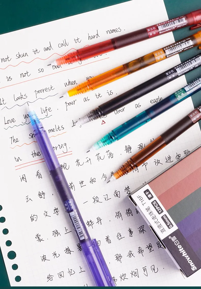 Logo Pen Quick Dry Color Pen Snowhite Color Pen