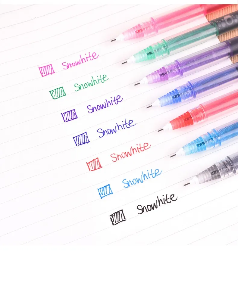 Logo Pen Stationery Office Student Snowhite Roller Pen