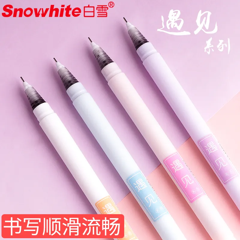 Logo Pen Stationery Office Student Snowhite Roller Pen