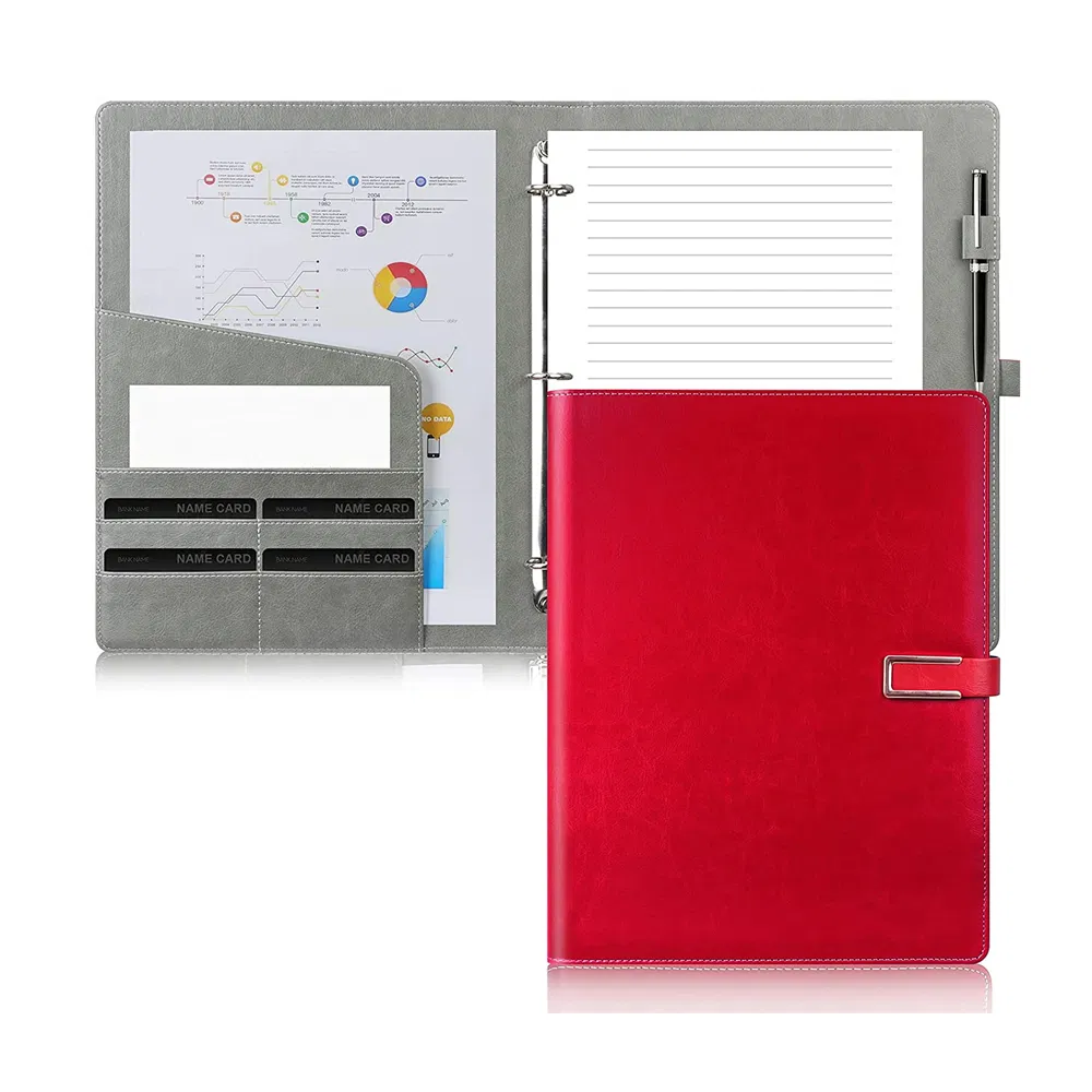 Luxury Customized Leather Document Portfolio File Folder Gift Conference Portfolio Folder