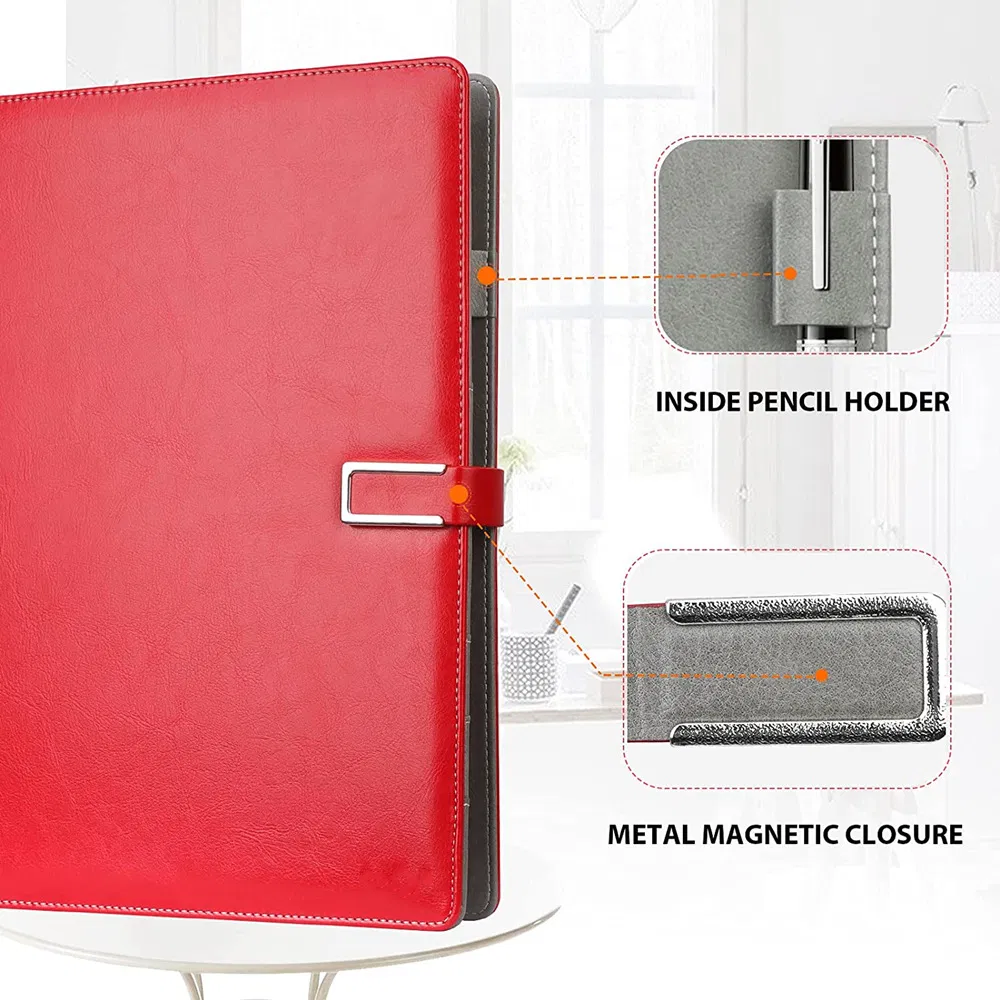 Luxury Customized Leather Document Portfolio File Folder Gift Conference Portfolio Folder