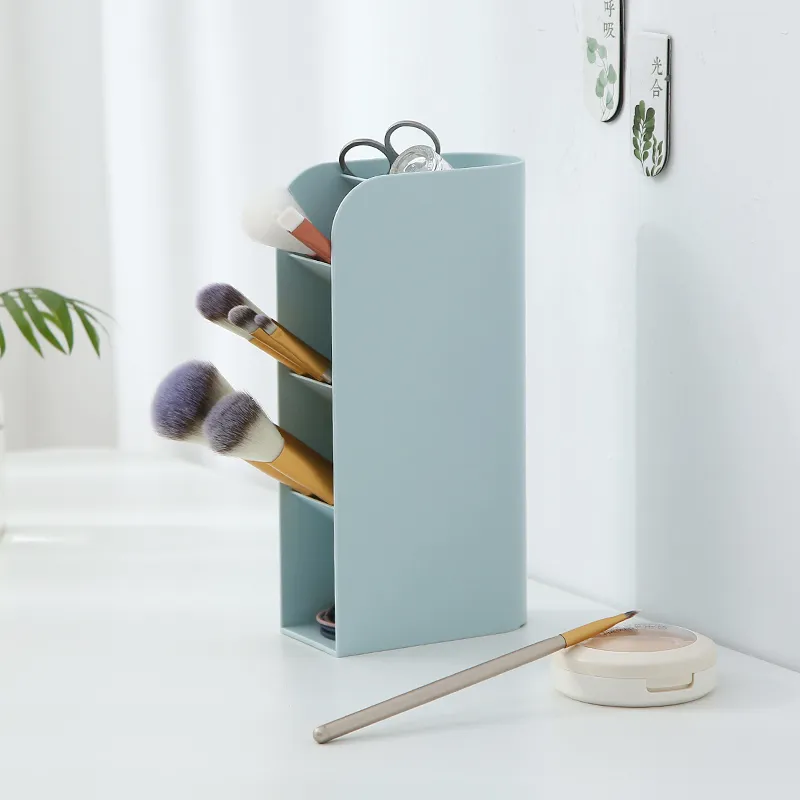 Multifunction Stationery 4 Layers Pen Holder Vertical Storage Box Pencil Pen Brushes Cosmetic Holder Organizer Case