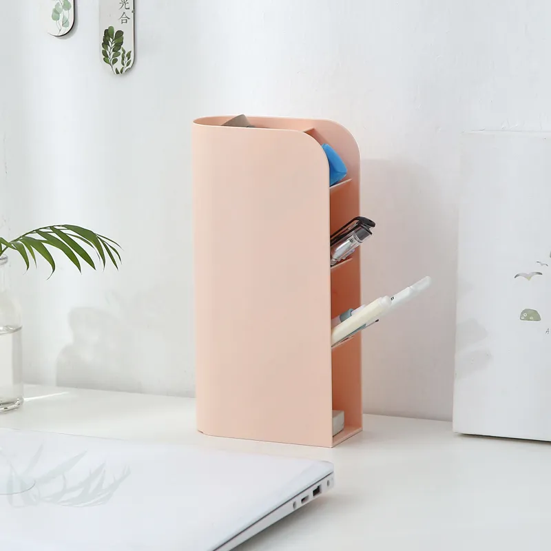 Multifunction Stationery 4 Layers Pen Holder Vertical Storage Box Pencil Pen Brushes Cosmetic Holder Organizer Case