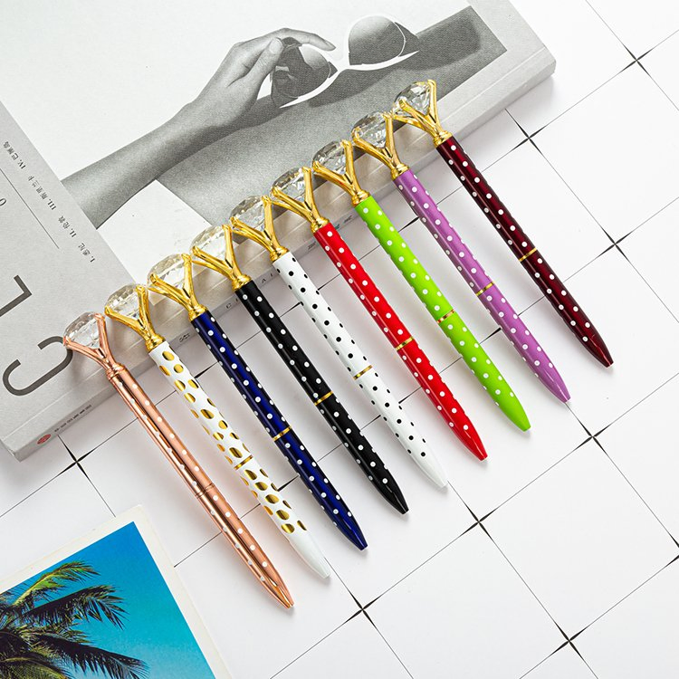 New Fashion Design Wedding Gift Pearl Custom Logo Gold Diamond with Pearl Ball Pen