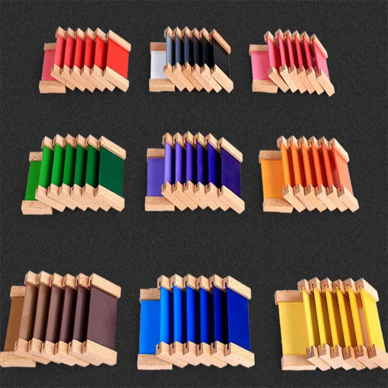 New Hottest Preschool Materials Wooden Montessori Color Box for Kid Educational Tablet