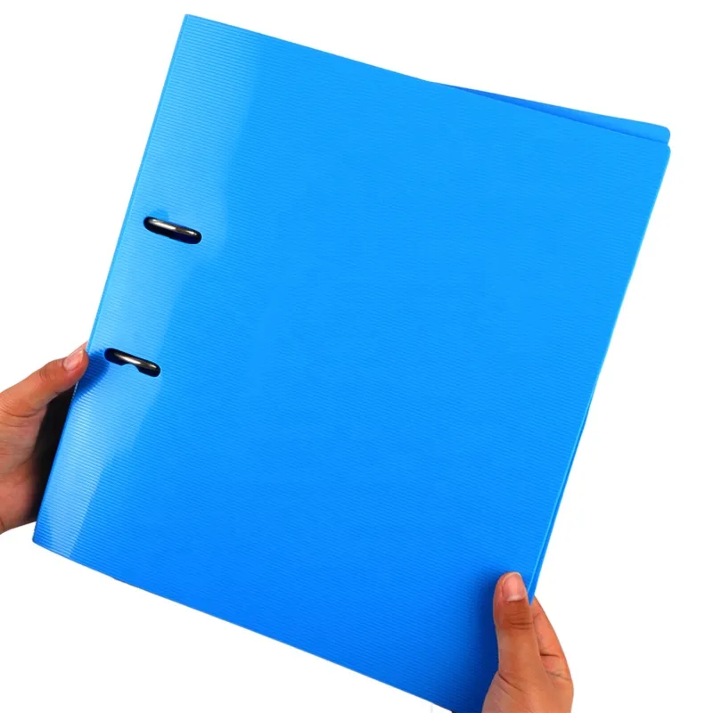 Office Supply A4 Size PP Plastic File 1 Hole 2 D Ring Binder for Document