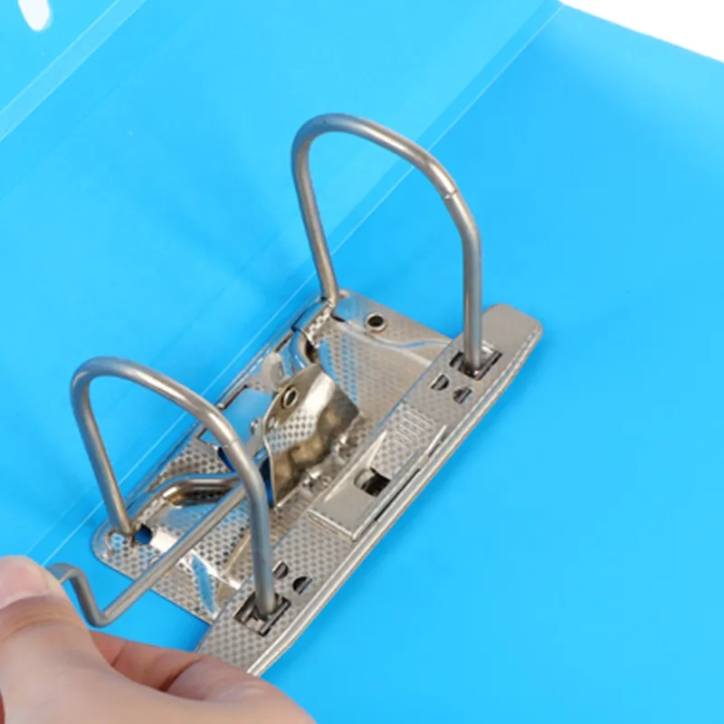 Office Supply A4 Size PP Plastic File 1 Hole 2 D Ring Binder for Document