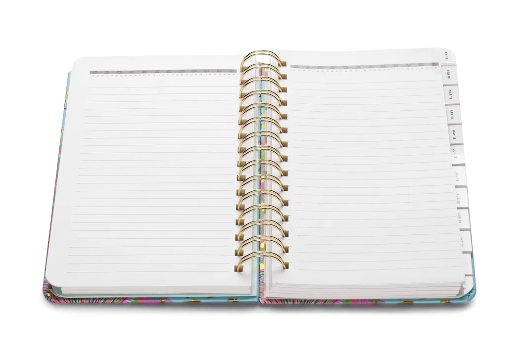 Paper Stationery Planner Organizer Agenda Full Color Print Gold Foil Logos