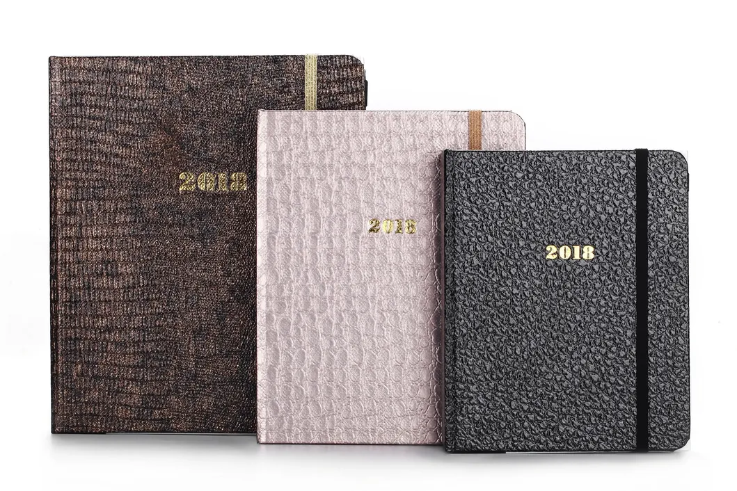 Paper Stationery Planner Organizer Agenda Full Color Print Gold Foil Logos