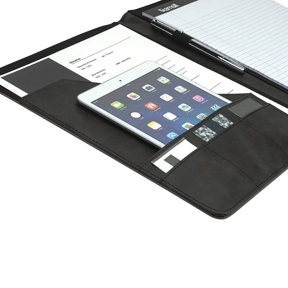 Personalized Faux Leather Organizing Padfolio Custom Compendium A5 Folder