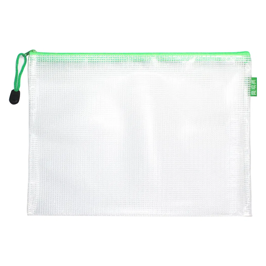 Promotional Portable Transparent B5 PVC Stationery Storage Student Teacher Officer Document File Bag