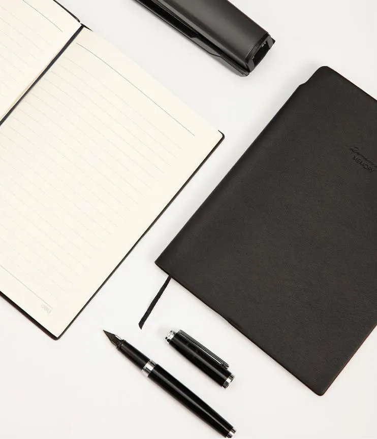 PU Hardcover Business Office Notebook with Elastic Strap