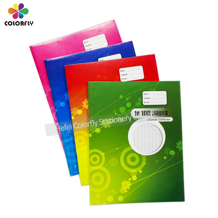 Ruled French Seyes Factory Promotion Price White Board Cover Exercise Notebook for Africa School
