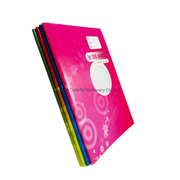 Ruled French Seyes Factory Promotion Price White Board Cover Exercise Notebook for Africa School
